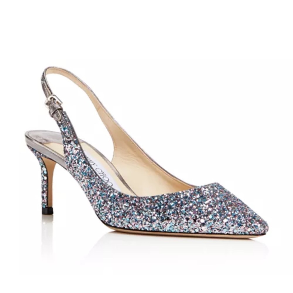 Jimmy Choo
Women's Erin 60 Glittered Leather Slingback Pumps